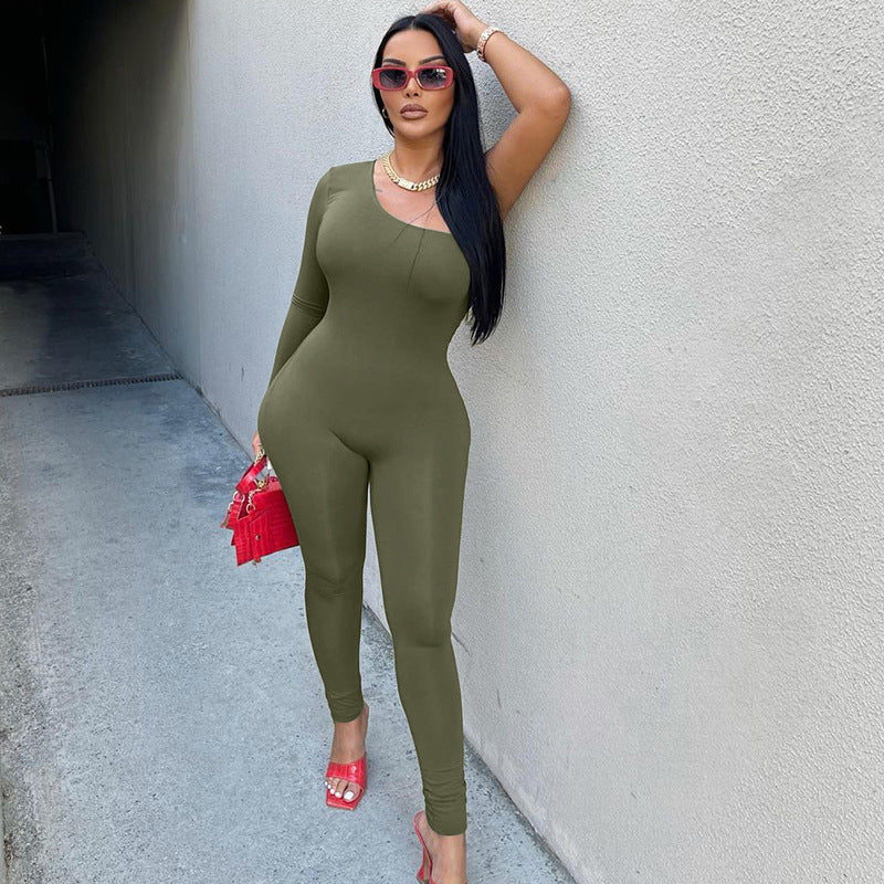 One Sleeve Fitted Jumpsuit