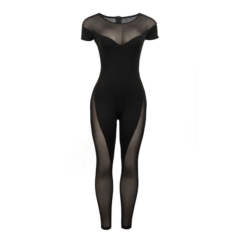 Side Mesh Jumpsuit